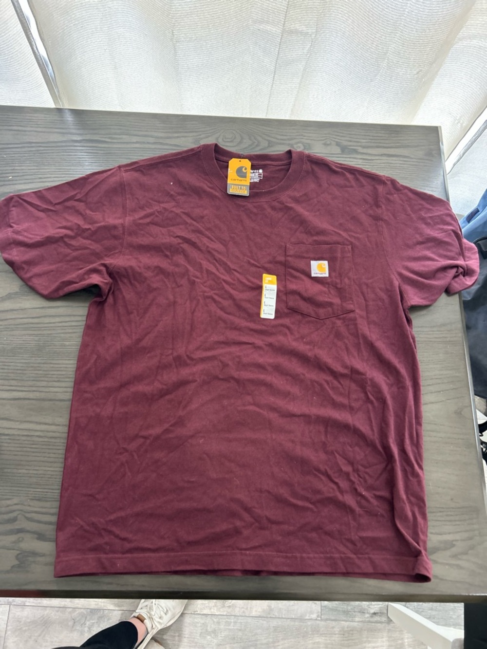 Carhartt Men’s Maroon Short-Sleeve Pocket Tee